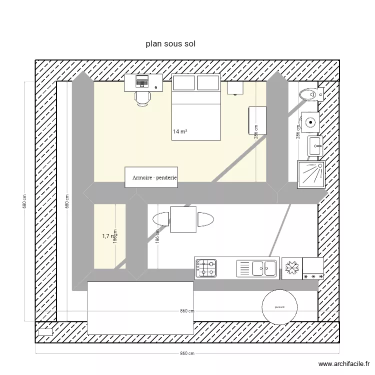 sous sol annexe. Plan de 