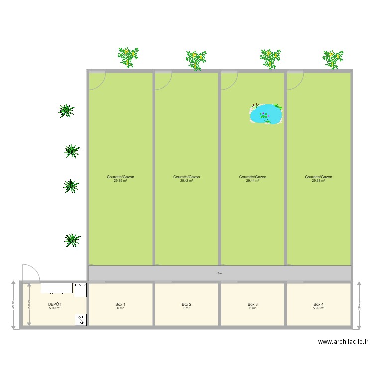 chenil. Plan de 0 pièce et 0 m2