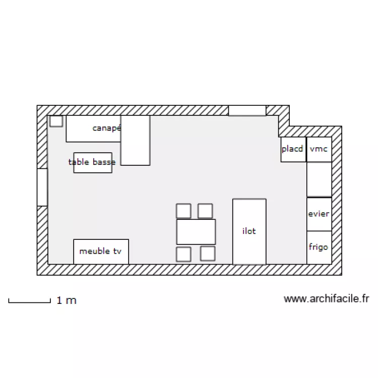 salon. Plan de 
