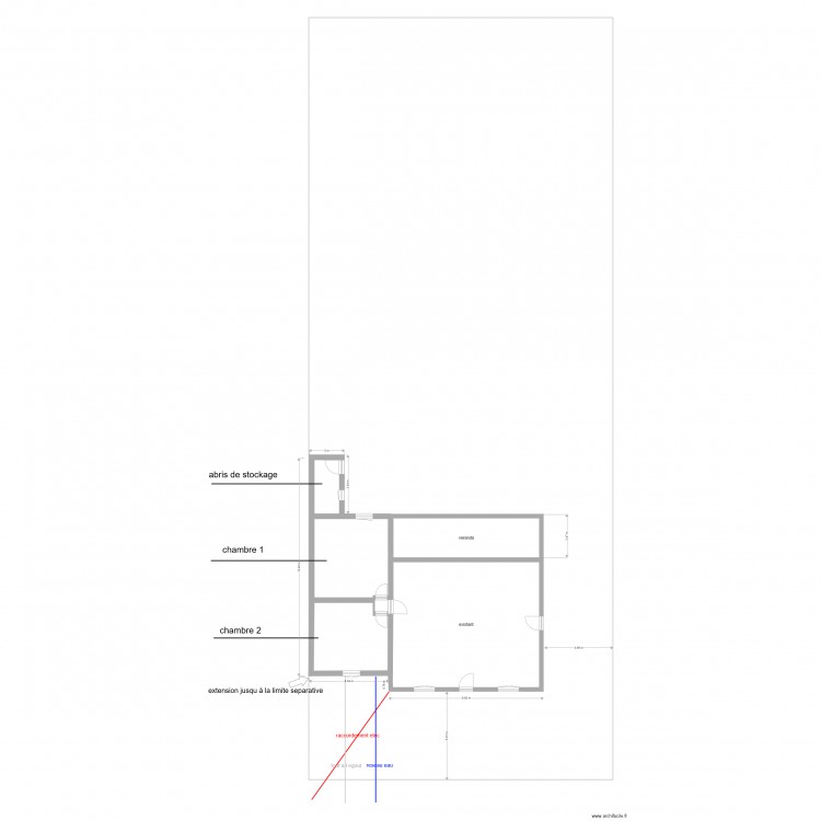 plan de masse cote dans les 3 dimensions. Plan de 0 pièce et 0 m2