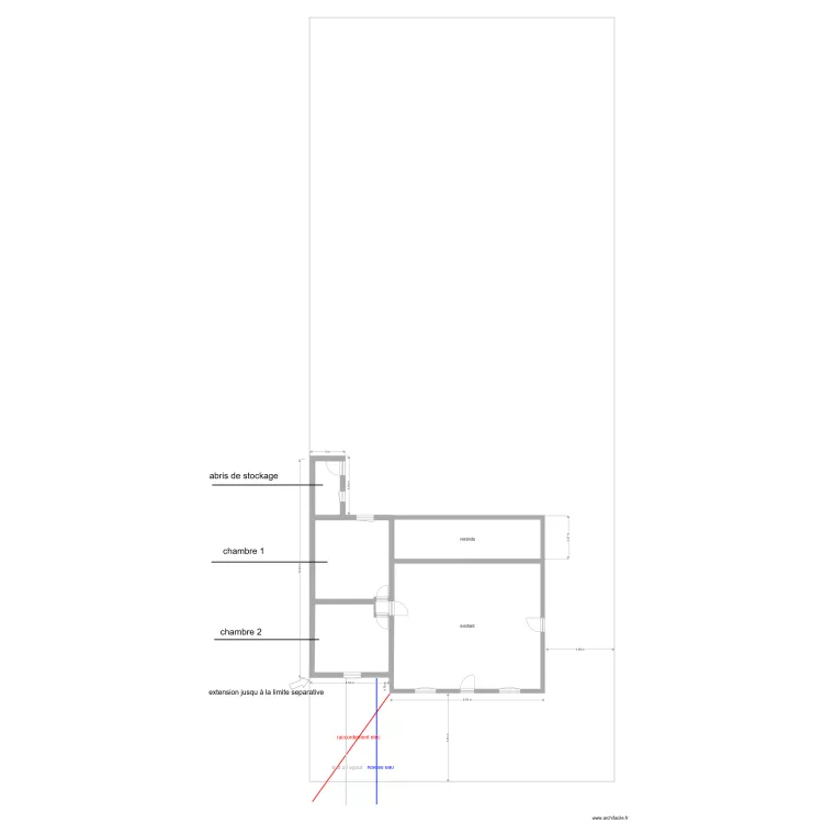 plan de masse cote dans les 3 dimensions. Plan de 