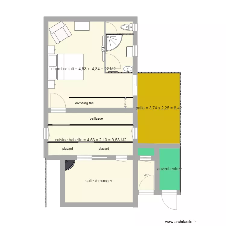 Essai tati babette. Plan de 