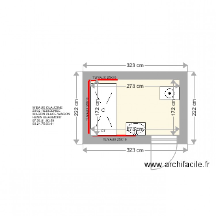 WIBAUX CLAIDINE . Plan de 0 pièce et 0 m2