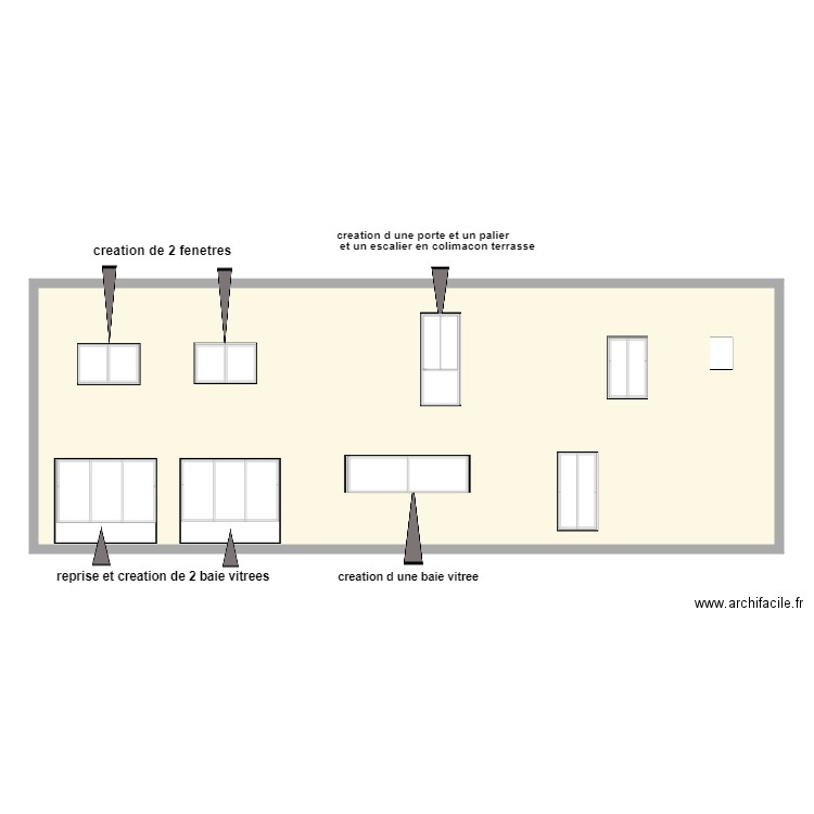 GITE FACADE ARRIERE. Plan de 0 pièce et 0 m2