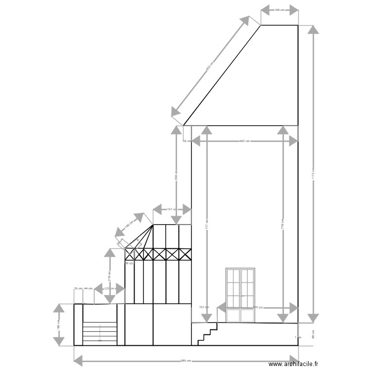 Projet Michaud coté. Plan de 33 pièces et 30 m2