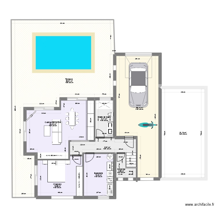 S.SOL 0. Plan de 9 pièces et 212 m2