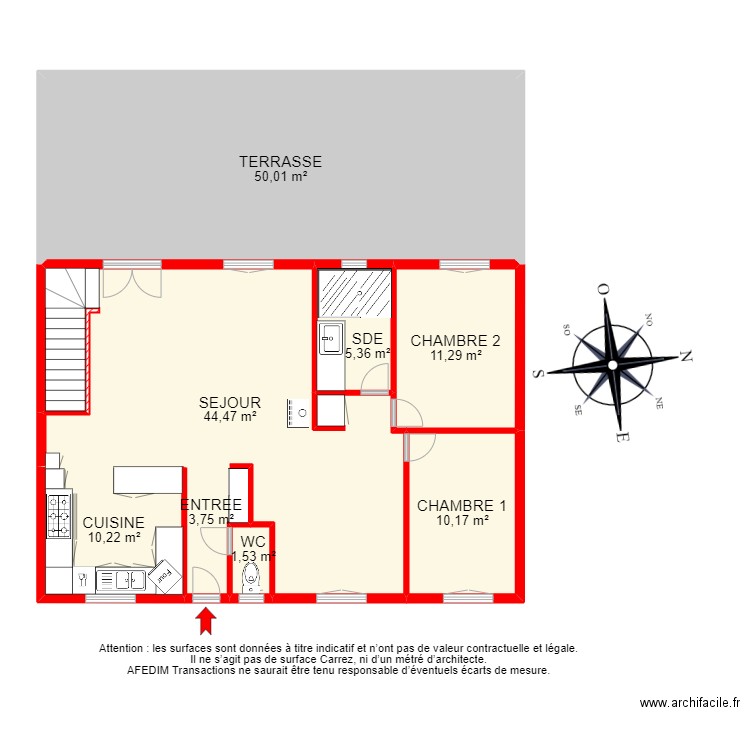 BI11948 - RDC. Plan de 22 pièces et 279 m2