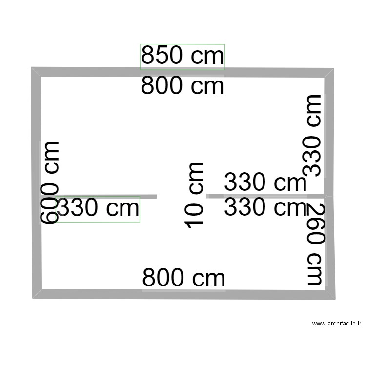 CEB 1. Plan de 1 pièce et 48 m2