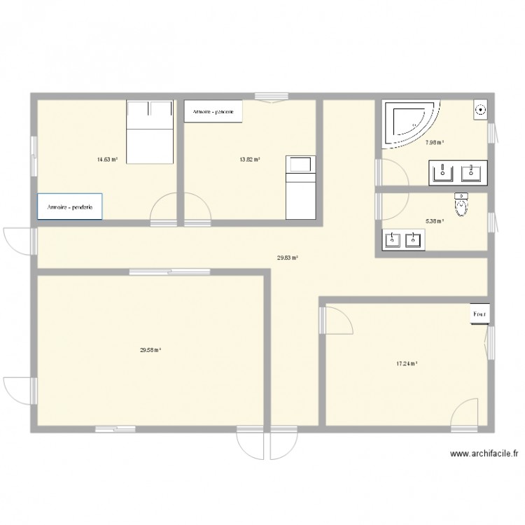 plan maison. Plan de 0 pièce et 0 m2