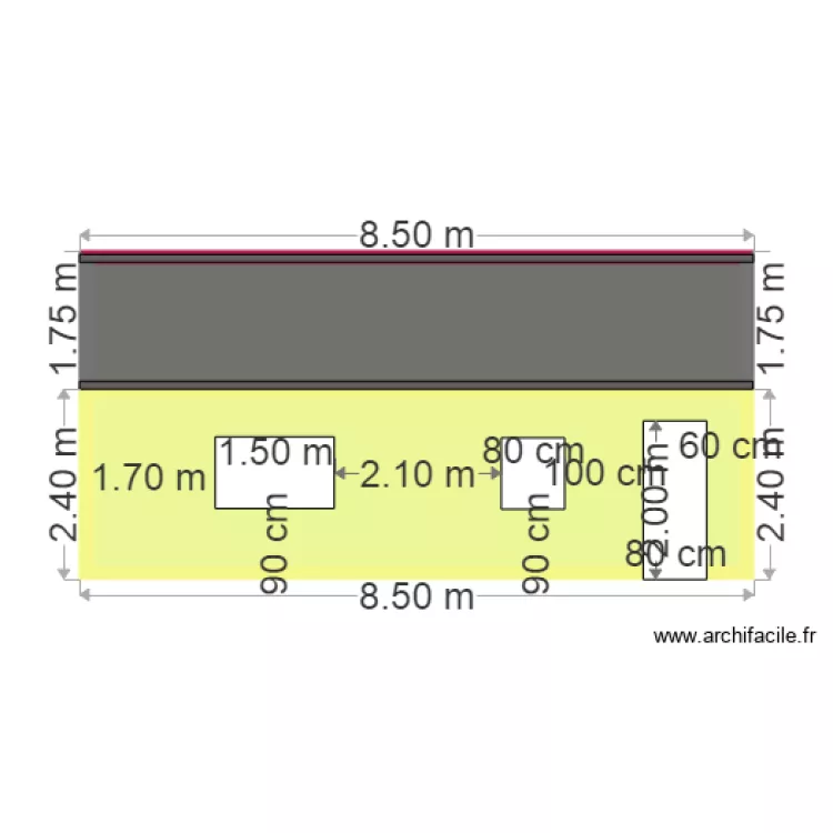 facade sud bis . Plan de 