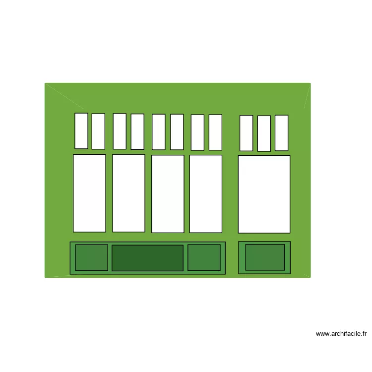 verri&egrave;re cuisine avec montant. Plan de 