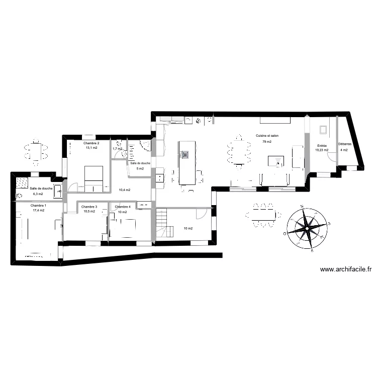 maison Clamart. Plan de 