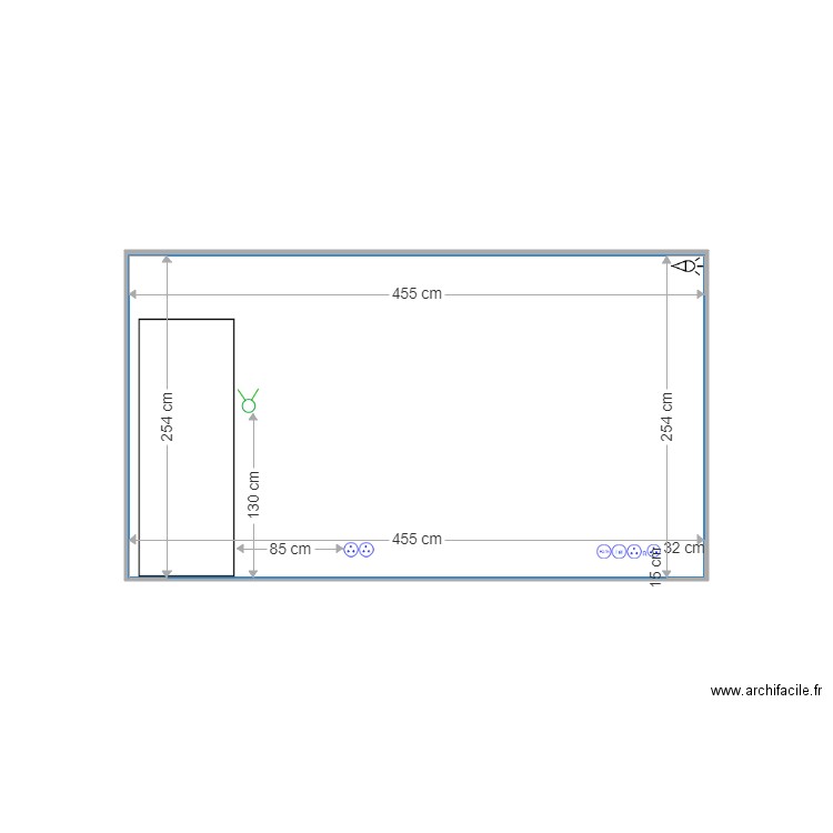 MUR TELEPHONE. Plan de 0 pièce et 0 m2