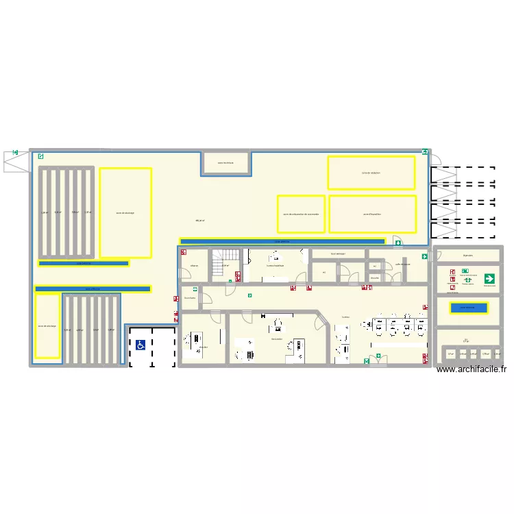 plan d'entrepot. Plan de plan d'entrepot. Plan de