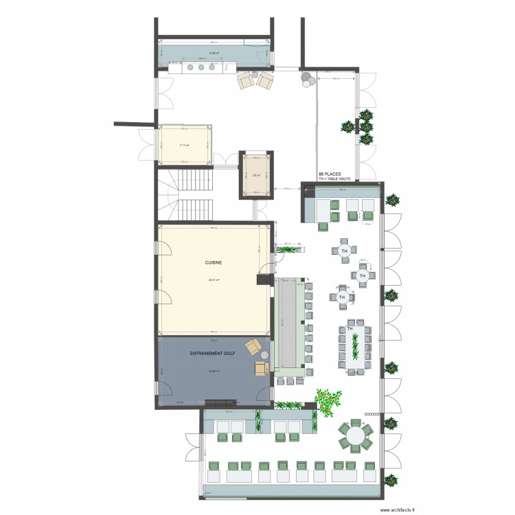 Brasserie Plan. Plan de 0 pièce et 0 m2