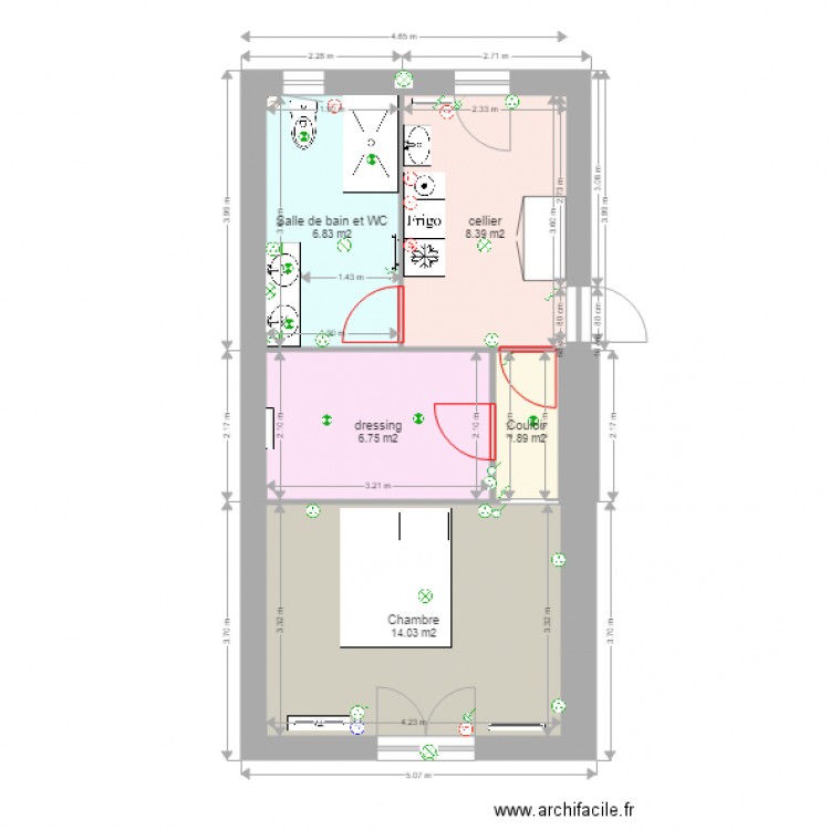 extension 4 pièces 38m hab 25 AVRIL. Plan de 0 pièce et 0 m2