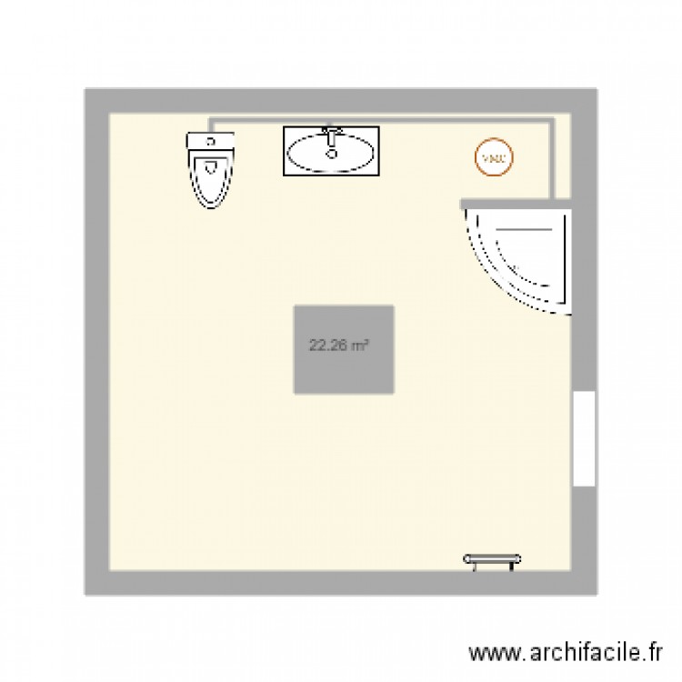 SALLE DE BAIN. Plan de 0 pièce et 0 m2