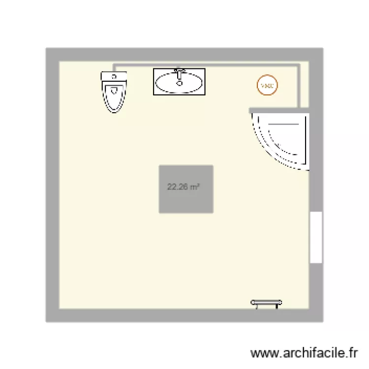 SALLE DE BAIN. Plan de 
