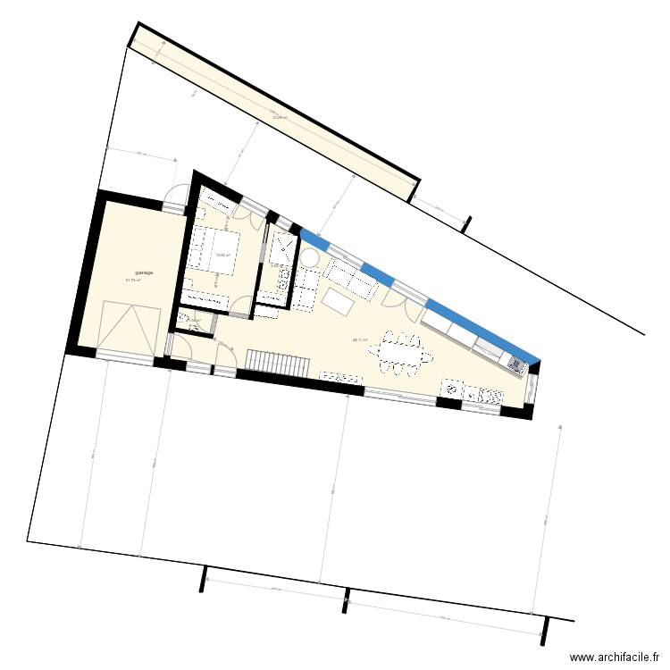 RDC du 29 juin garage coté limite 2021  . Plan de 0 pièce et 0 m2