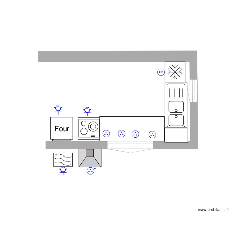 cuisine. Plan de 0 pièce et 0 m2