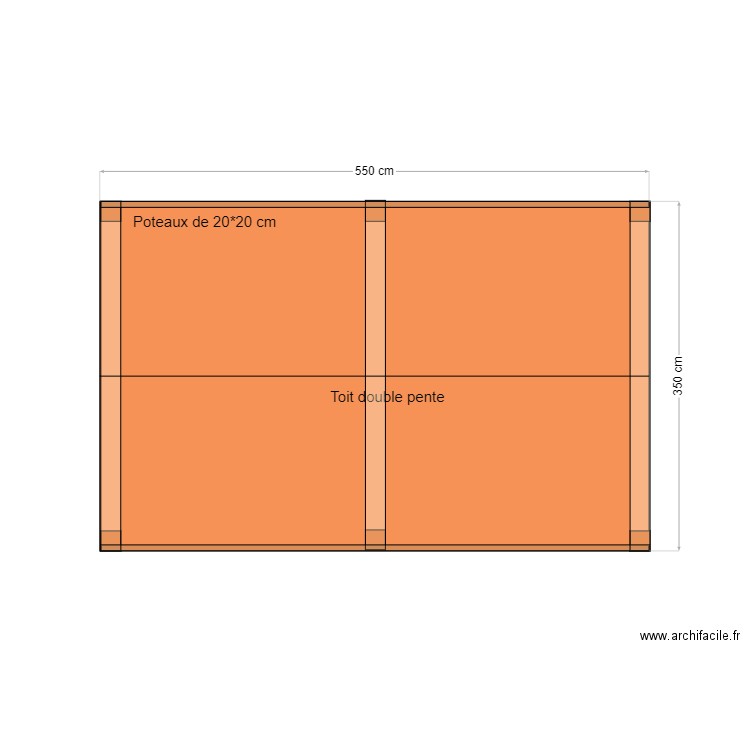 Abri de Jardin vue toiture. Plan de 0 pièce et 0 m2