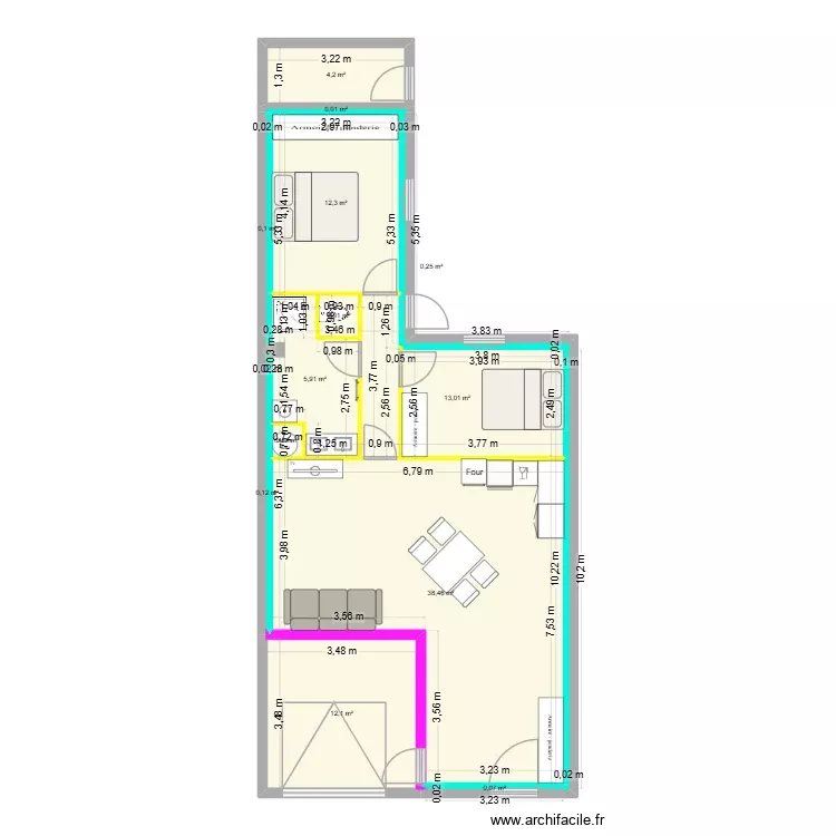 APPARTEMENT RDC VIERGE COPIE. Plan de 13 Pièces et 88 m² APPARTEMENT RDC VIERGE COPIE. Plan de 13 Pièces et 88 m²