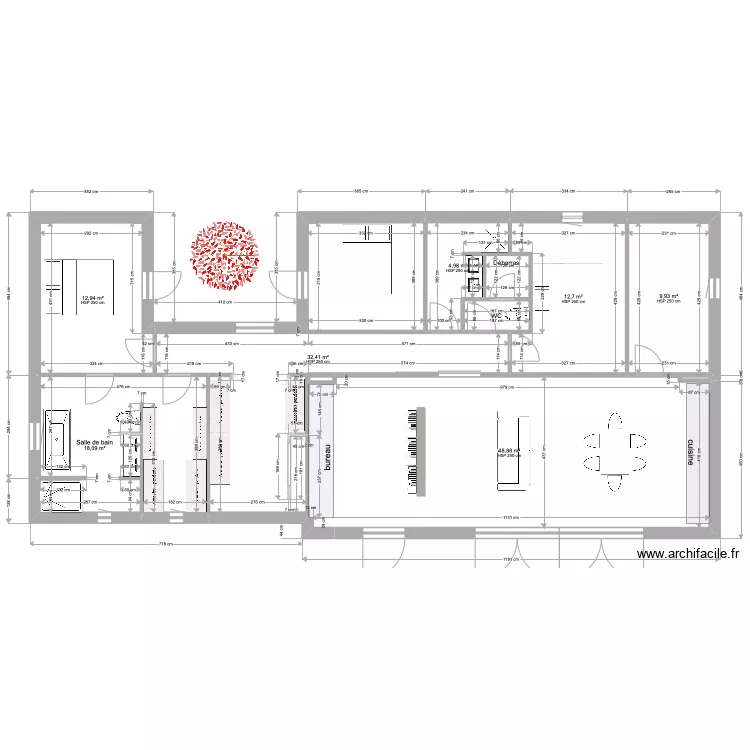 25JUIN plus petit SALON- PATIO NORD-SDB DRESSING-. Plan de 