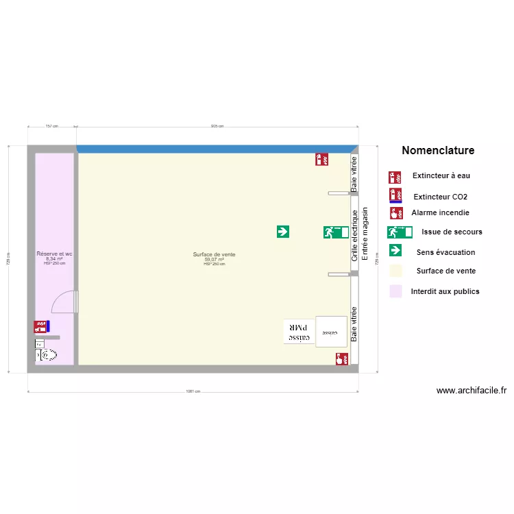 Cash Game avant projet. Plan de 