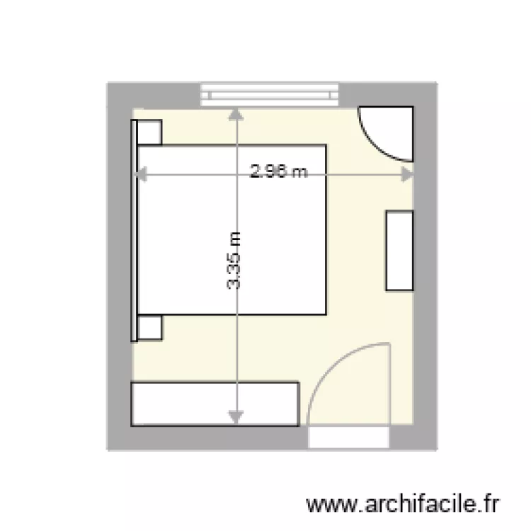chambre let et lio. Plan de 