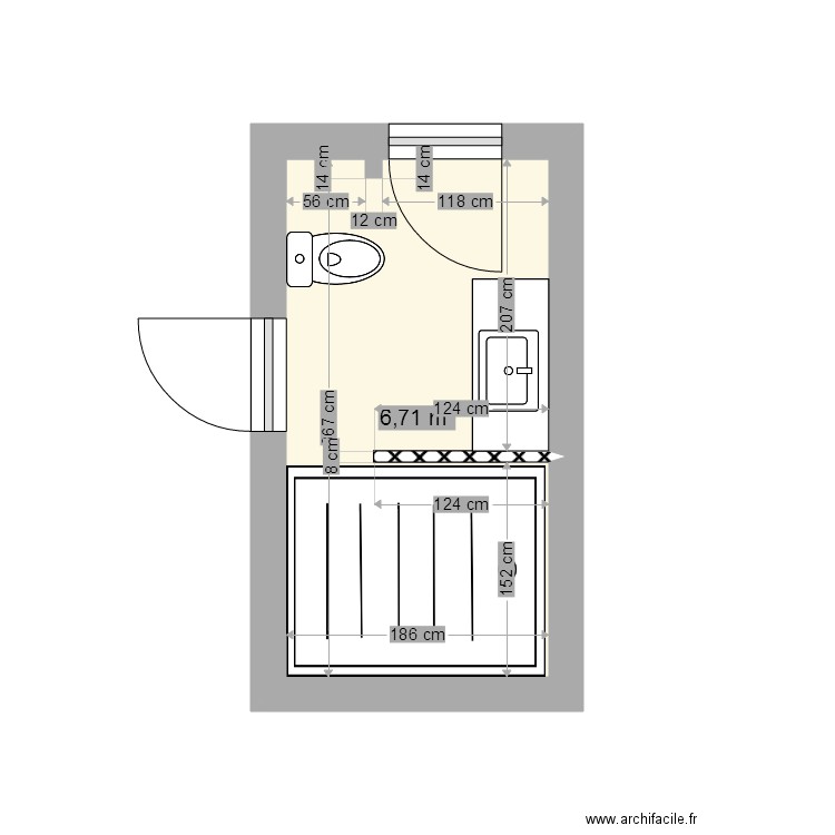 salle de bain . Plan de 0 pièce et 0 m2