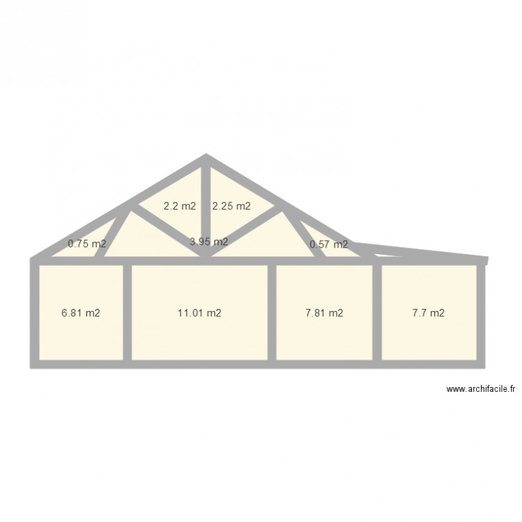 coupe case bambou. Plan de 0 pièce et 0 m2