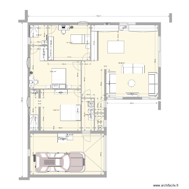 maison L. Plan de 0 pièce et 0 m2