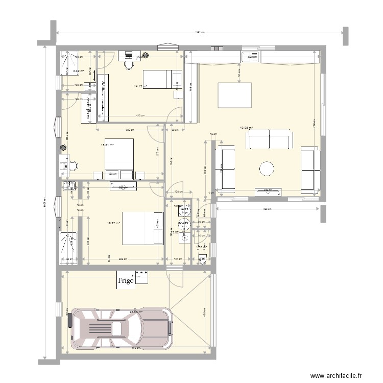 maison L. Plan de 0 pièce et 0 m2