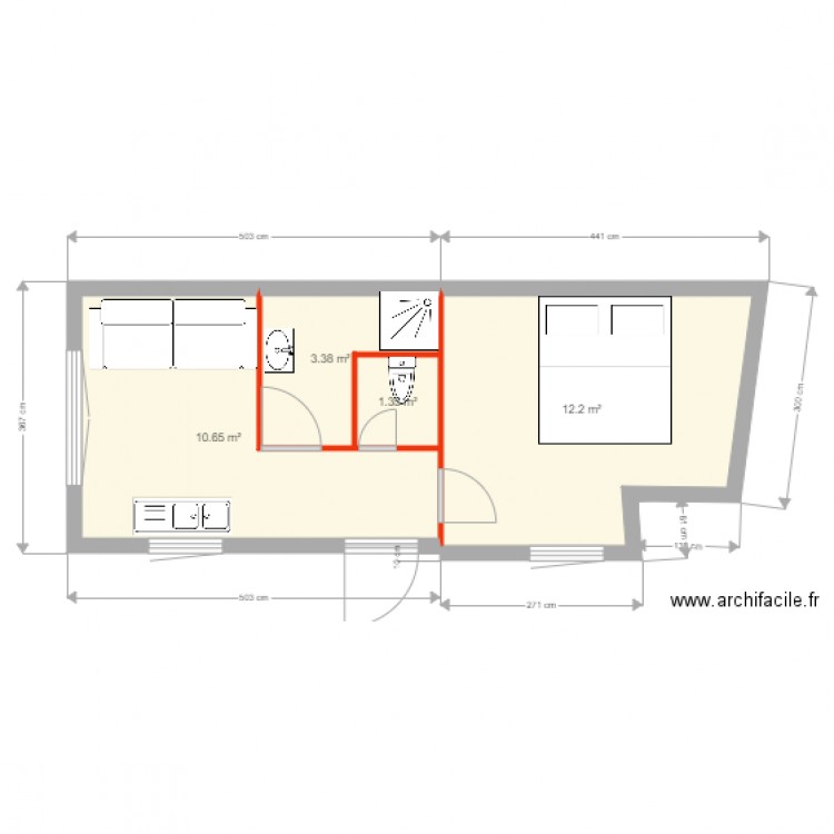plan garage valras modifié 3. Plan de 0 pièce et 0 m2