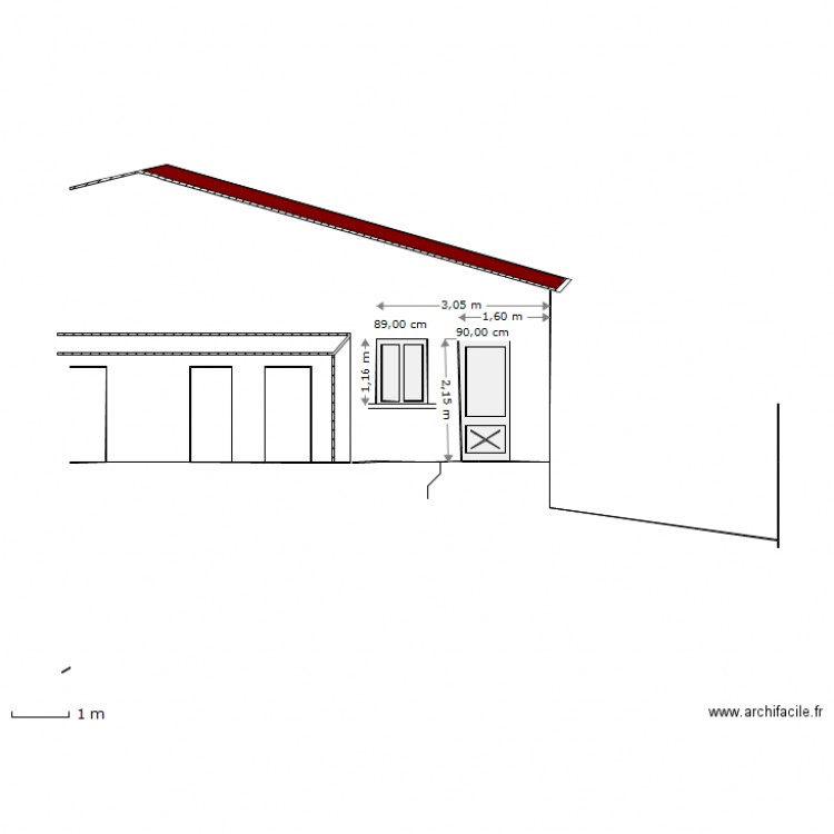 FACADE  SUD. Plan de 0 pièce et 0 m2