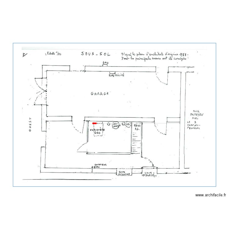 DSFA Sous Sol. Plan de 0 pièce et 0 m2