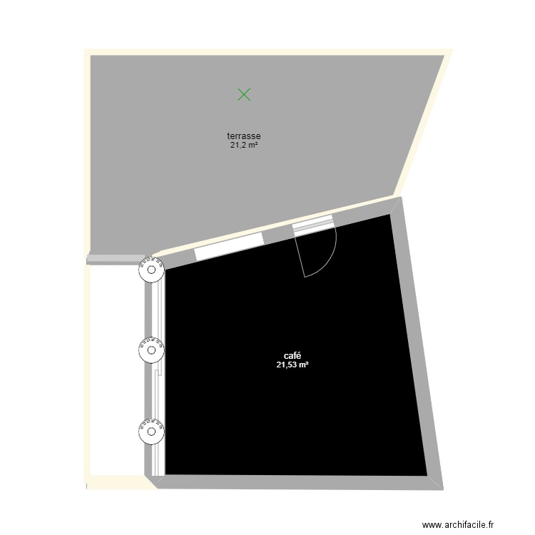 café. Plan de 0 pièce et 0 m2