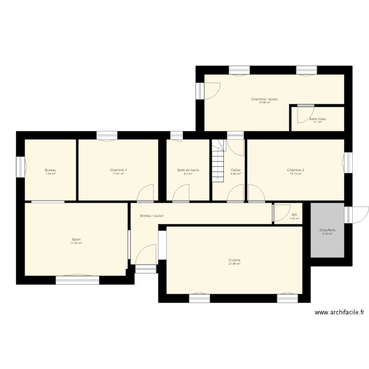 flammini 2. Plan de 12 pièces et 119 m2