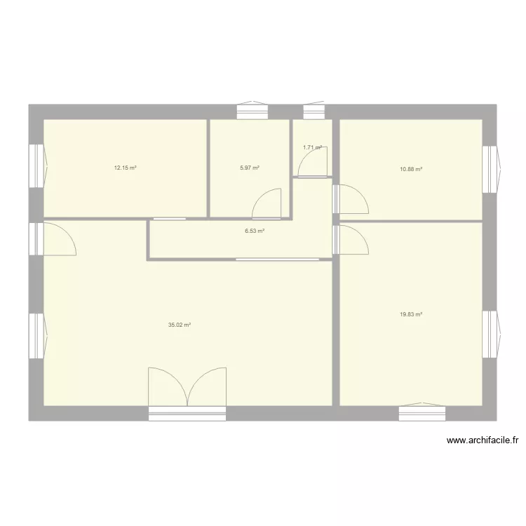 FOURS A CHAUX T4. Plan de 