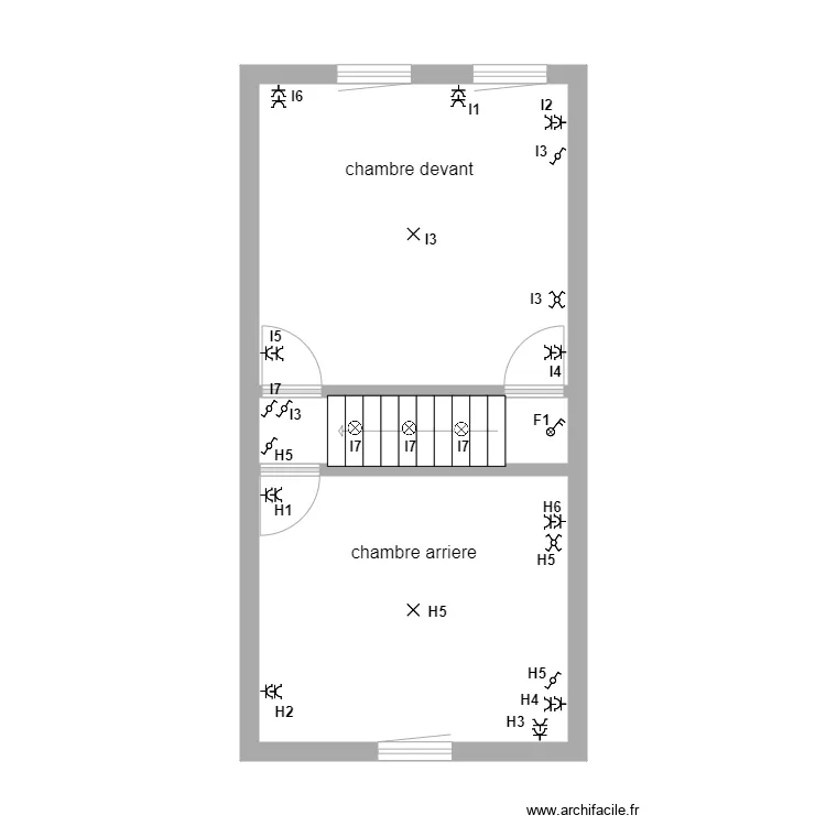 plan electrique etage val fred. Plan de 