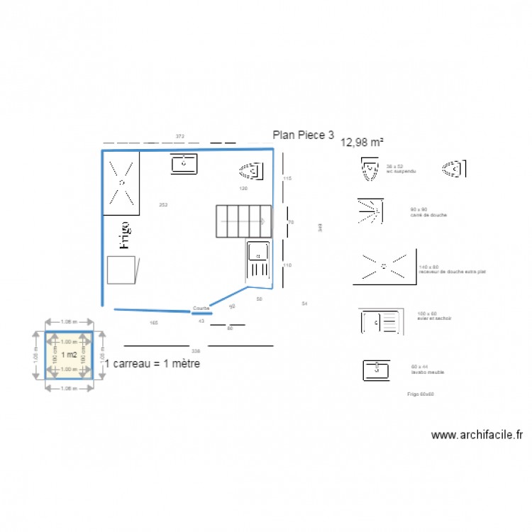 piece 3 1 Plan Meublé solution 1 sans respect humidité. Plan de 0 pièce et 0 m2