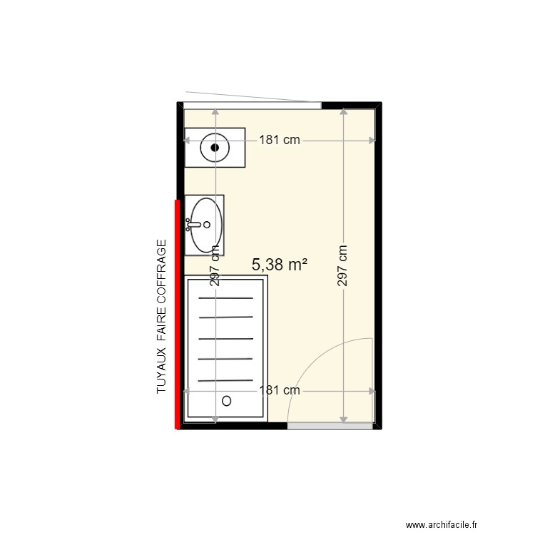 MAAS MICKAEL . Plan de 1 pièce et 5 m2