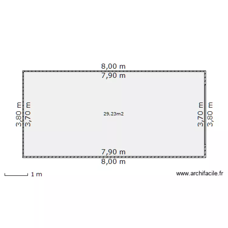garage pr&eacute;. Plan de 