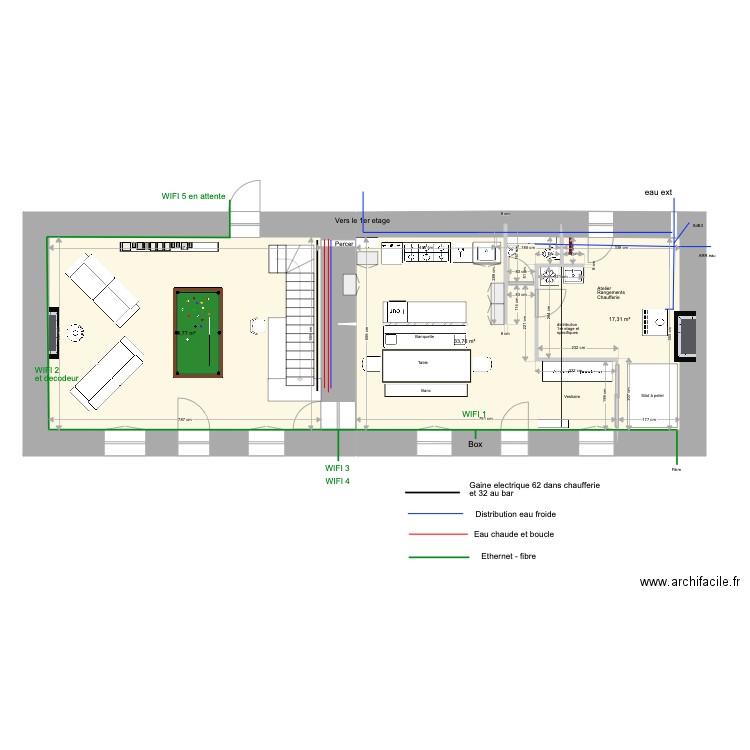 Sibinel Rez de chaussee Distributions encastrees dans sol. Plan de 0 pièce et 0 m2