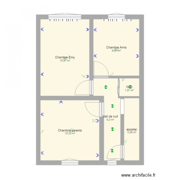 etage carnieres. Plan de 0 pièce et 0 m2