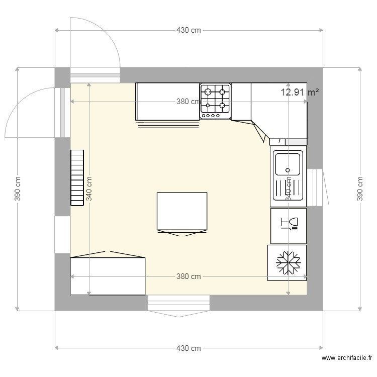 cuisine. Plan de 0 pièce et 0 m2