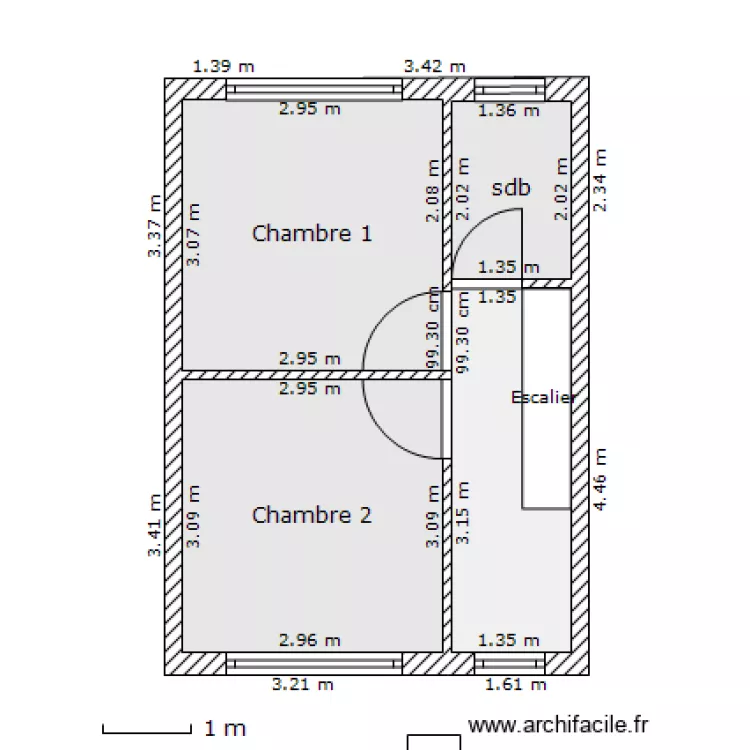 pi&egrave;ce du haut3. Plan de 