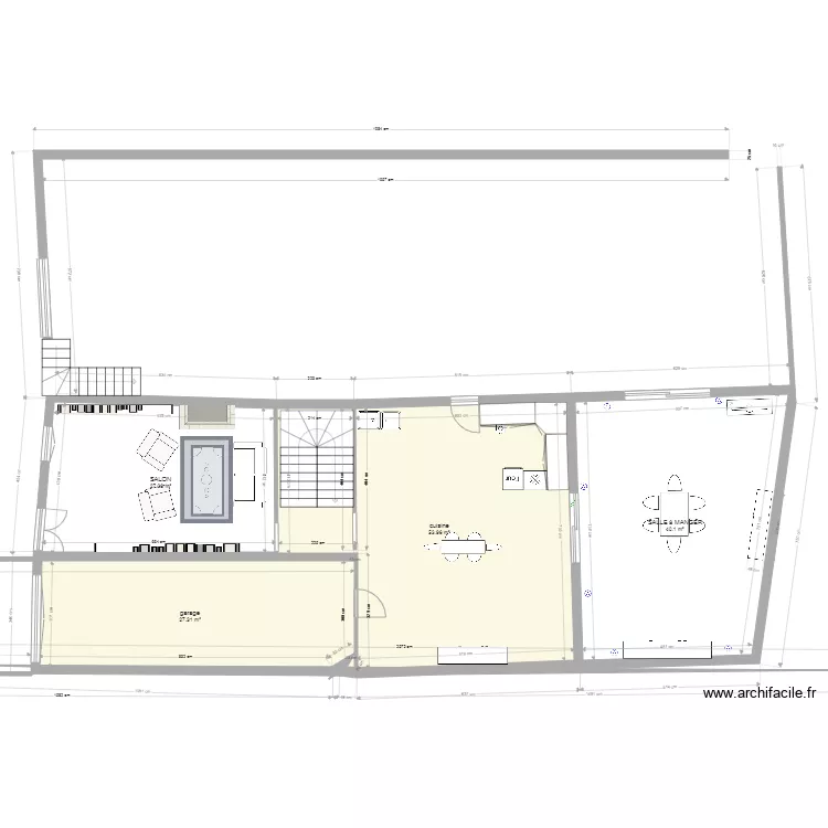 maison RdC. Plan de 