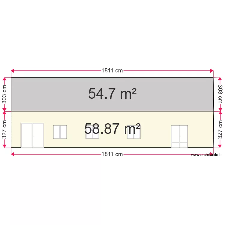 Kerseal façade sud 01. Plan de Kerseal façade sud 01. Plan de
