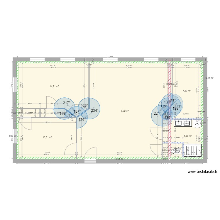 LIEUTAUD MERYL. Plan de 18 pièces et 76 m2